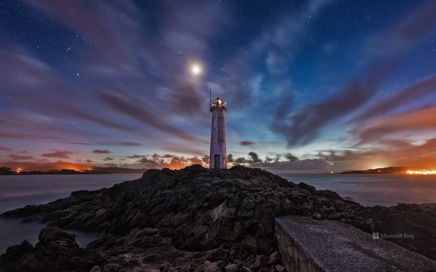 Faro de Playa Lago, Costa da Morte, Muxia, Galicia, Spain