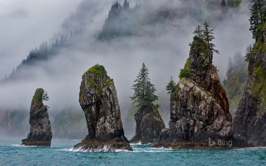 The Cove of Spires in Kenai Fjords National Park near Seward, Alaska