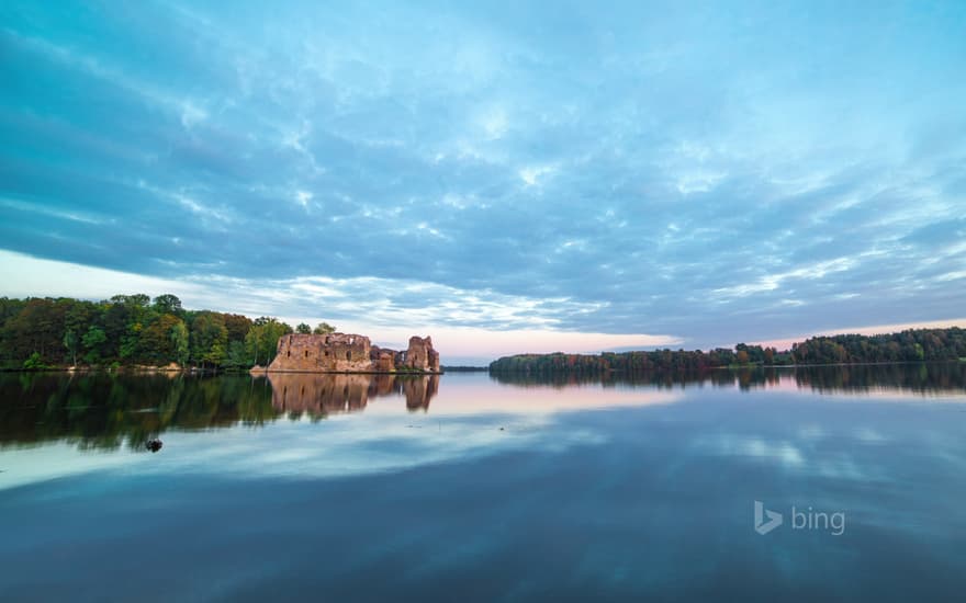 The Koknese Castle ruins in Koknese, Latvia