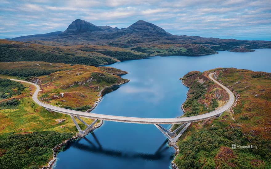 Kylesku Bridge along the NC500 in the Highlands