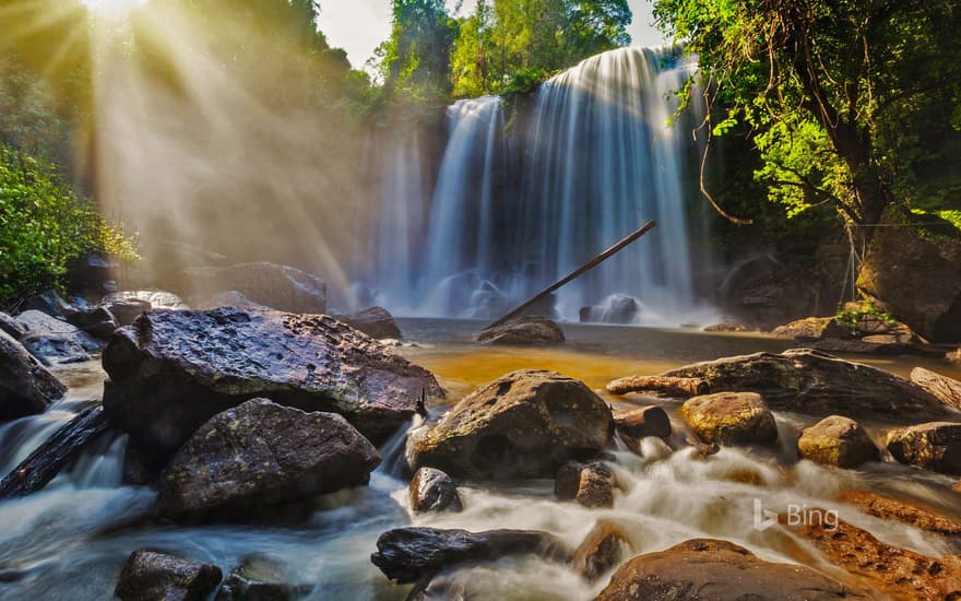 Waterfalls in Phnom Kulen National Park, Cambodia