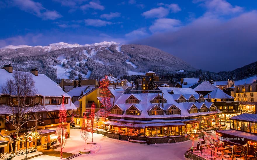 Whistler village, Blackcomb mountain, British Columbia, Canada